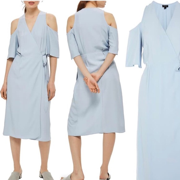 Topshop Wrap Midi Dress - Picture 1 of 8